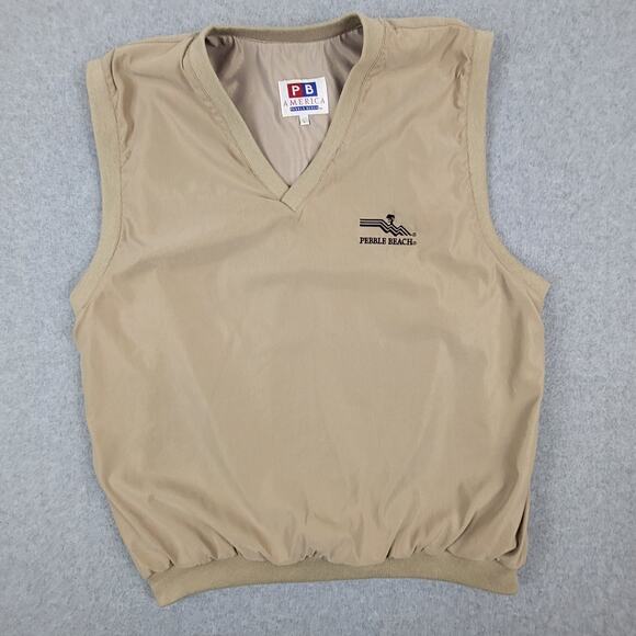 PB America Vest Mens Size Large Pebble Beach Golf Vintage TINY FLAW - Picture 1 of 10